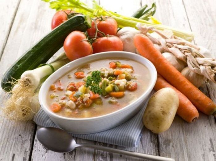 σούπα λαχανικών για γαστρίτιδα