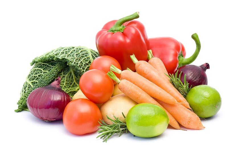 Ποικιλία λαχανικών - η δίαιτα της δεύτερης ημέρας της δίαιτας 6 πέταλα